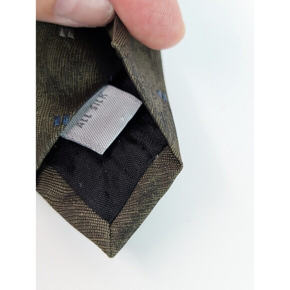 Embassy Row Silk Tie Green Wavy Pattern Men Necktie USA - Picture 3 of 7